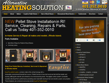 Tablet Screenshot of alternativeheatingsolution.com